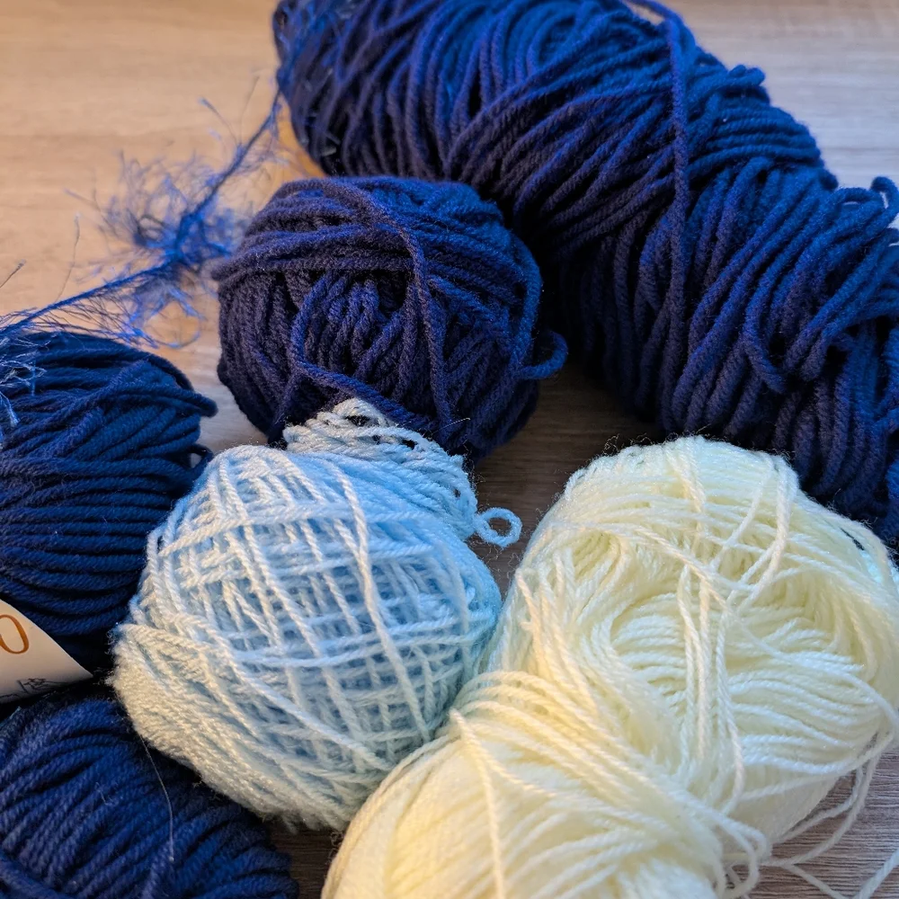 Destash Mixed YARN Lot Crochet Knit GIFT  Bundle Crafts Various Weights/Colors